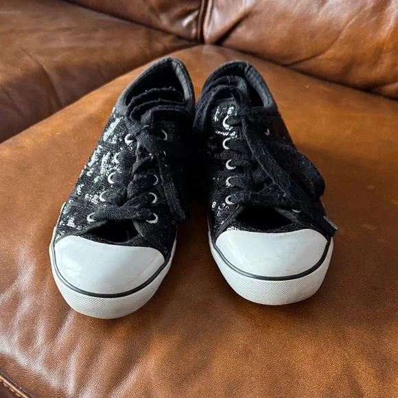 G by Guess Black and White Sequin Sneakers - Picture 5 of 5